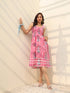Floral Printed Pure Cotton A-Line Midi Dress